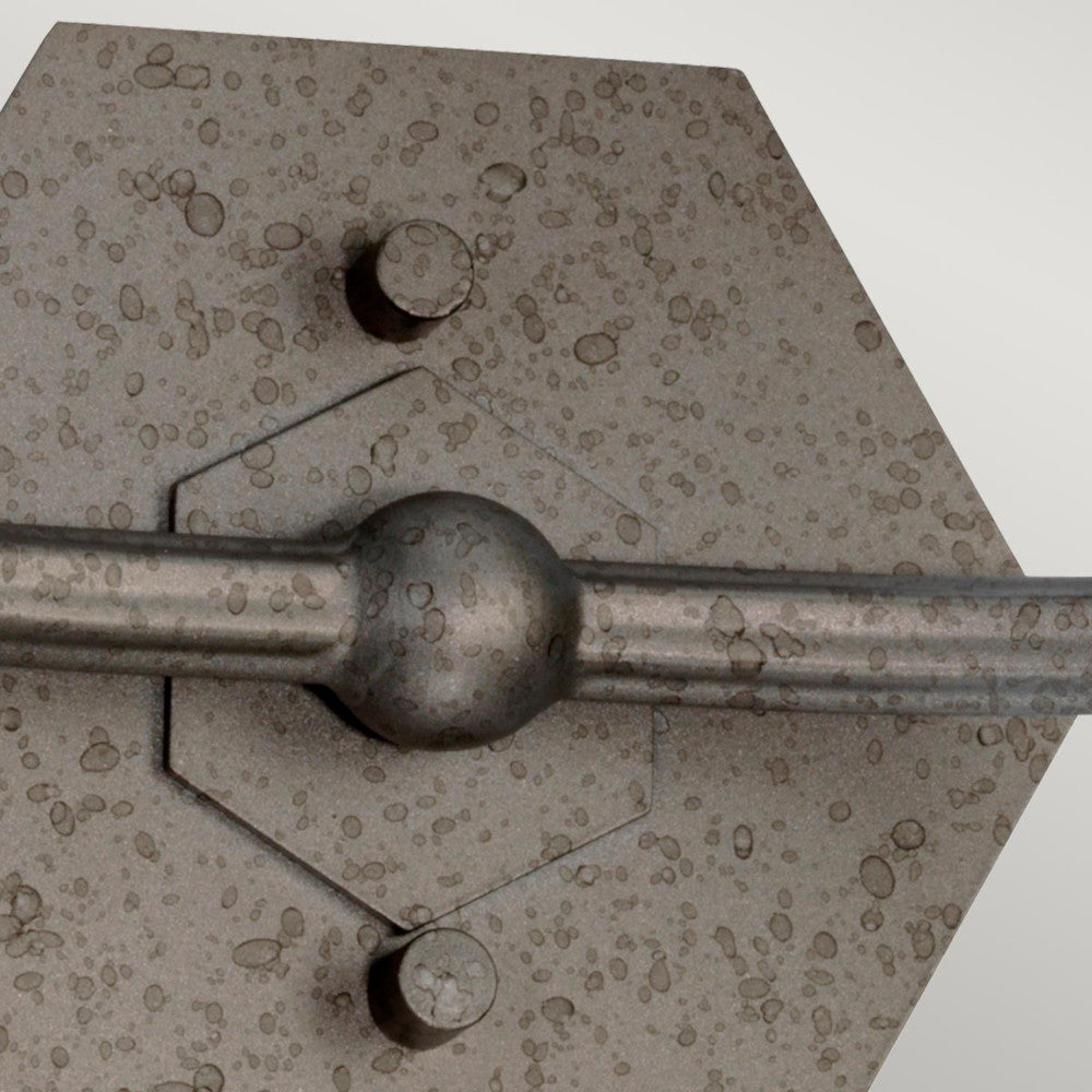 Close up of the hexagonal backplate
