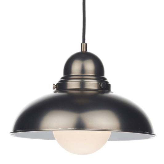 'Bostock' Period Pendant Light in antique chrome 