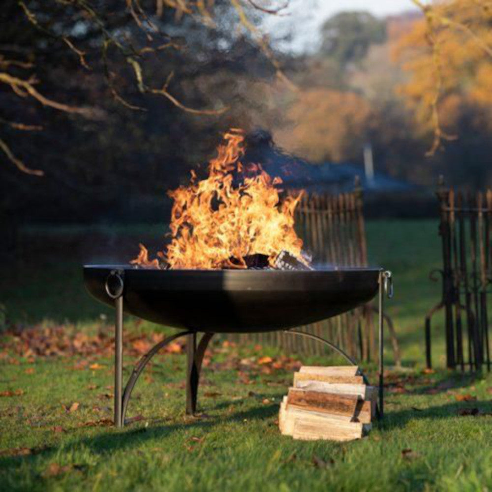 The fire bowl in action in the garden