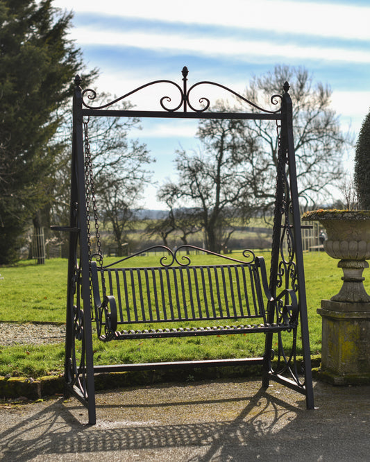 'Bradley' Swing Two Seater Black Bench