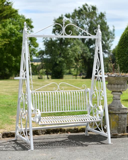 'Bradley' Swing Two Seater Cream Bench - thumbnail