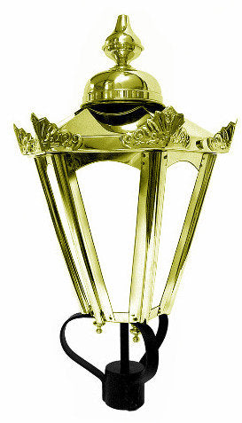Large Brass Hexagon Lantern