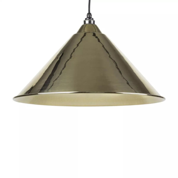 'Grange' Brass Cone Pendant Light