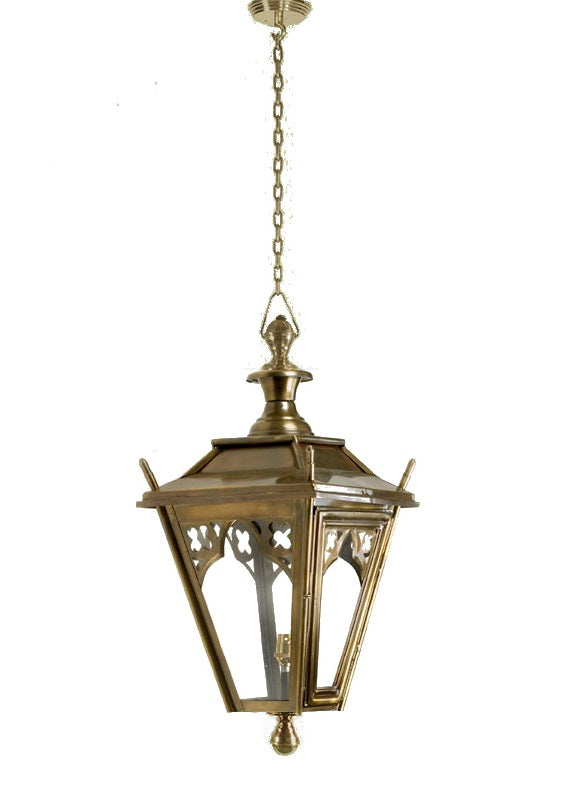 Brass Gothic Style Chain Hanging Ceiling Lantern