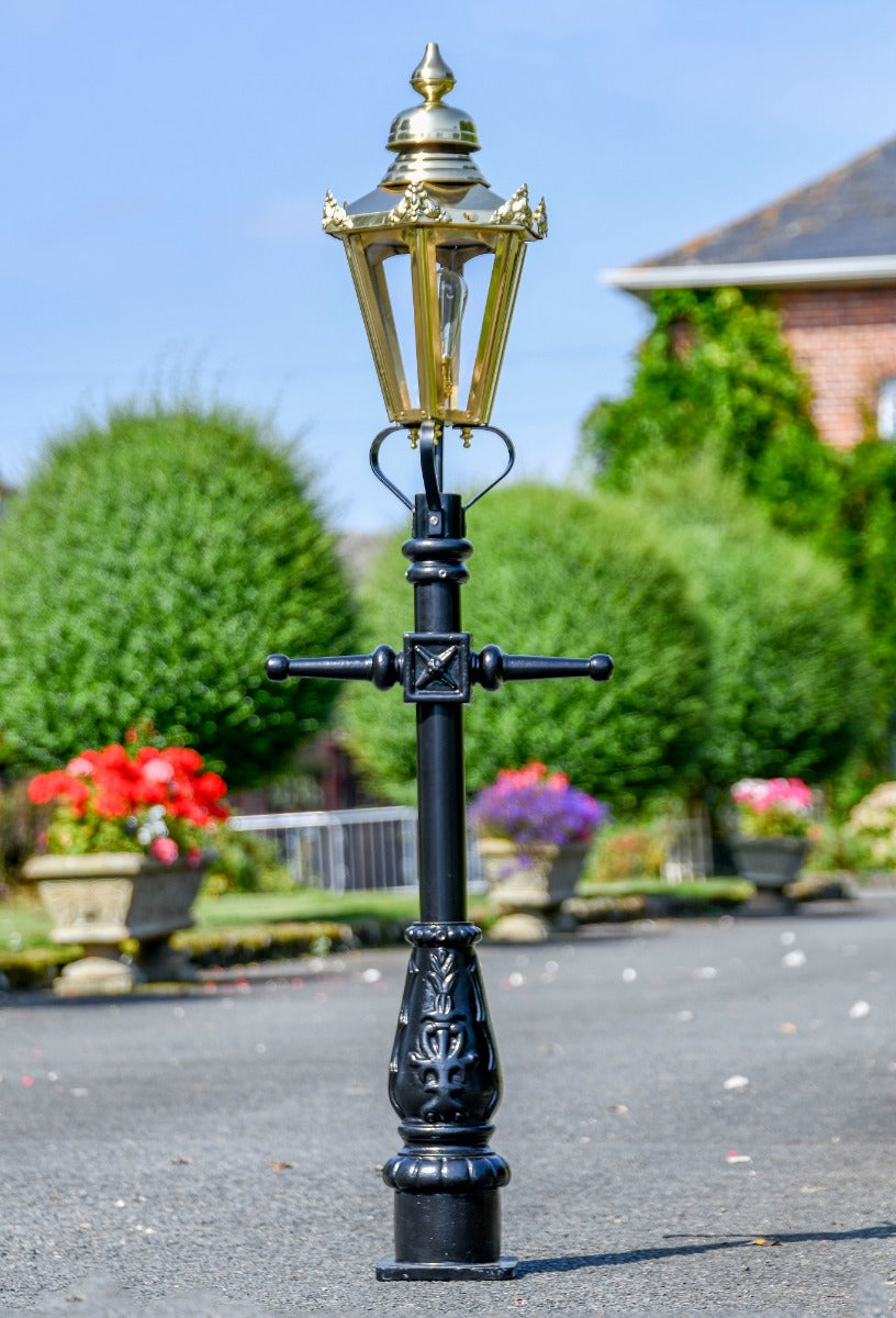 Brass Hexagonal Miniature Lamp Post - 1.5m