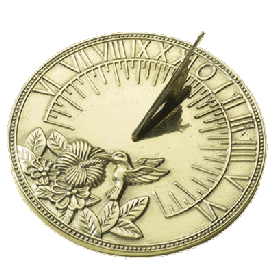 'Humming Bird' Solid Brass Garden Sundial