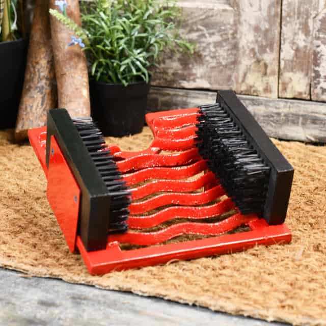 Bright Red "The Trio" Garden Boot Scraper
