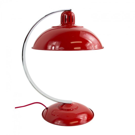 Bright Red Bowed Retro Desk Lamp