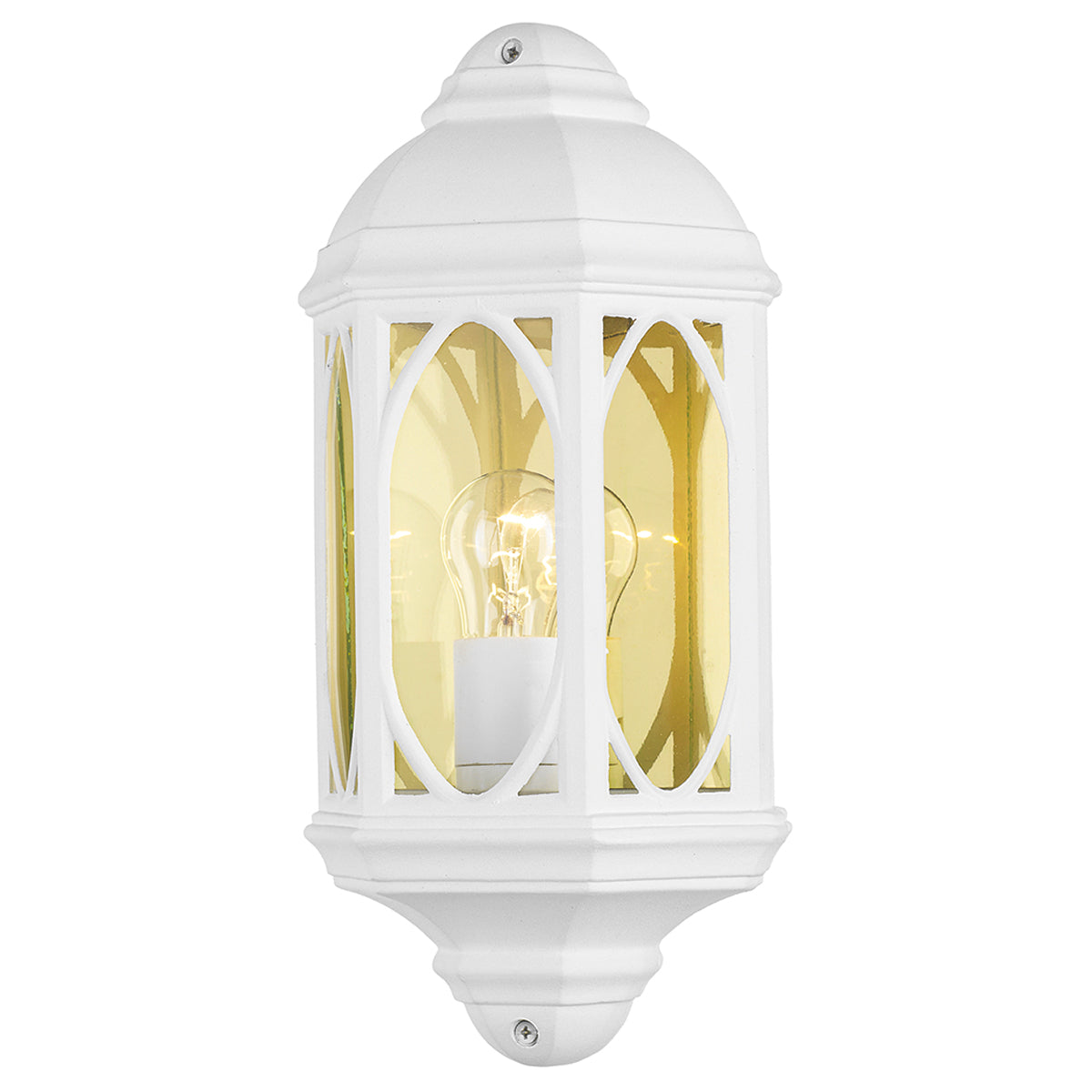 Glacier White Traditional Wall Lantern Flush Fit
