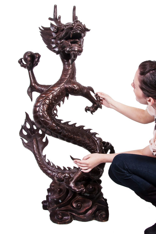 Solid Bronze Dragon Sculpture
