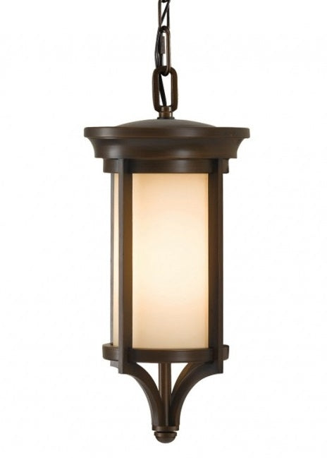 Dark Bronze Art Deco Chain Hanging Lantern