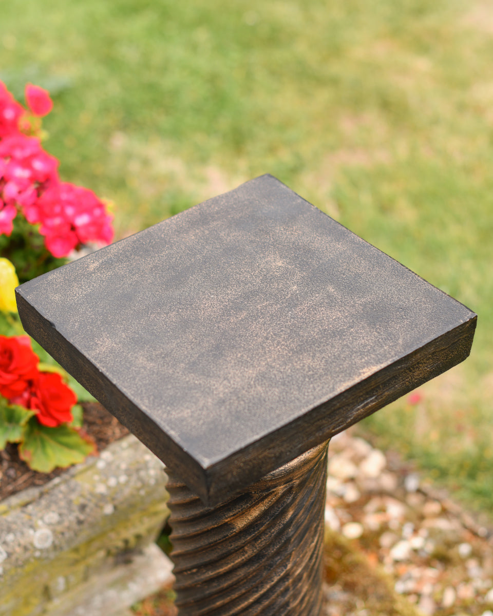 Close up of the square top