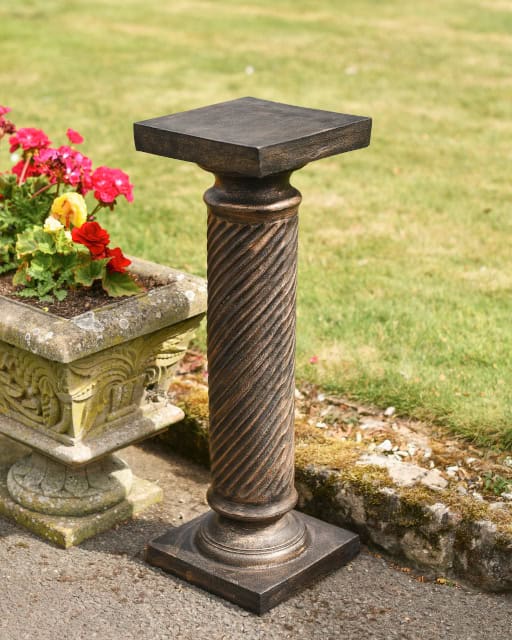 Bronze Cast Aluminium 'Torsion' Pillar - thumbnail