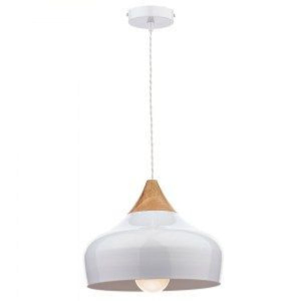 'Broxton' Modern Metal Pendant Light In White