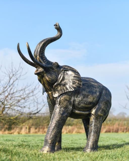 Brushed Black And Gold 'Elefante' Water Fountain - thumbnail