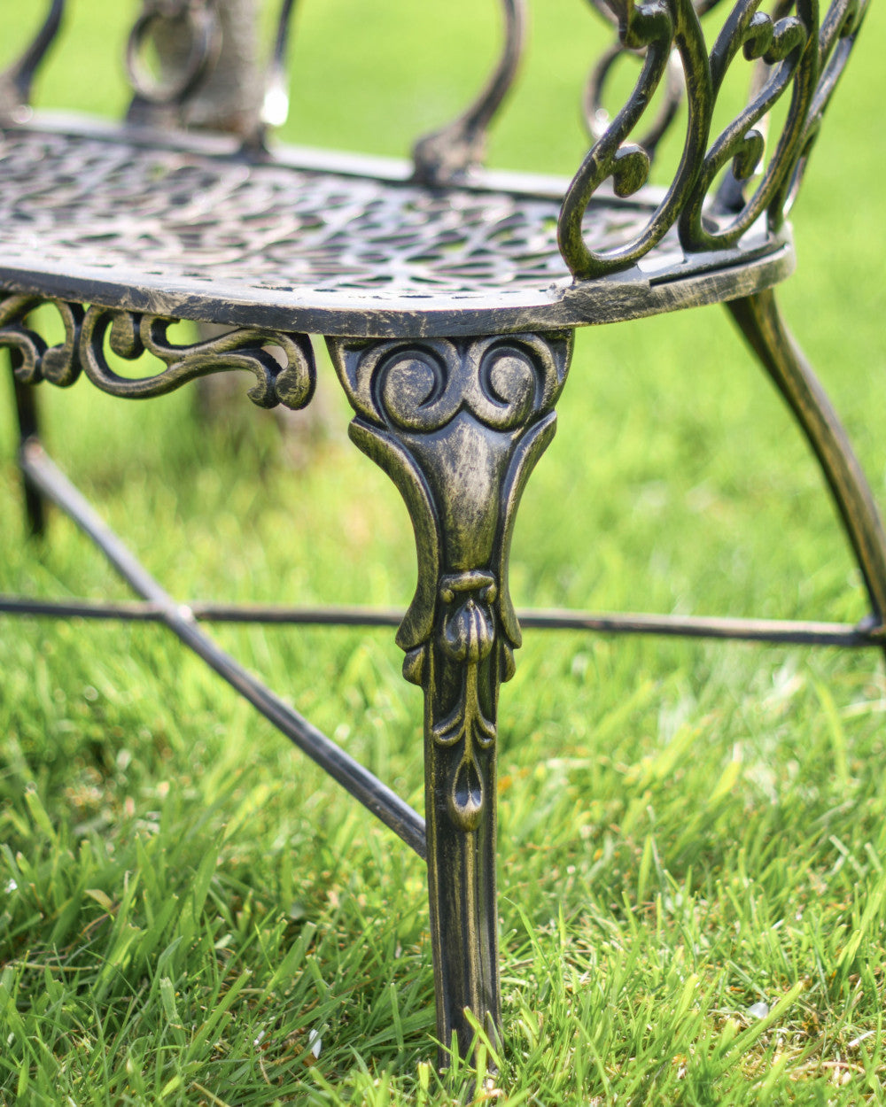 Embossed garden bench legs 
