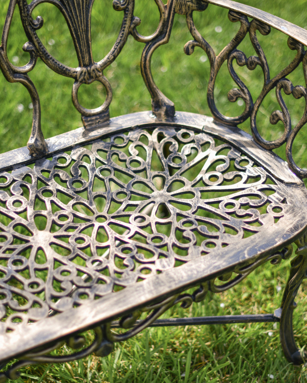 Floral designed bench seat 