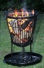 Burning black log burner