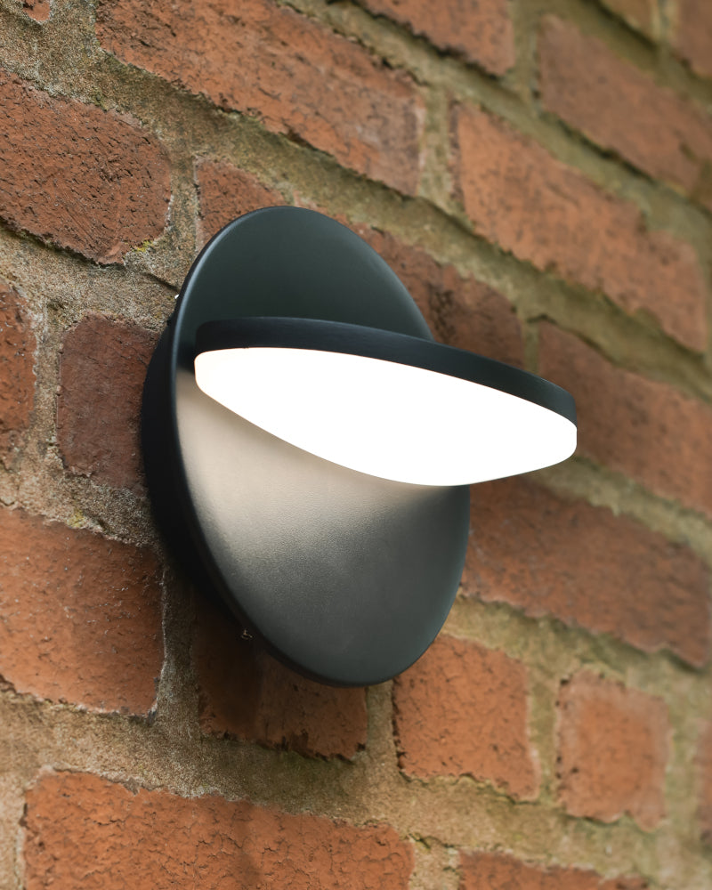 Underneath view of the flush fit wall light