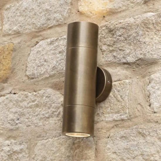 'Cadhay' Up And Down Antique Brass Wall Light - thumbnail