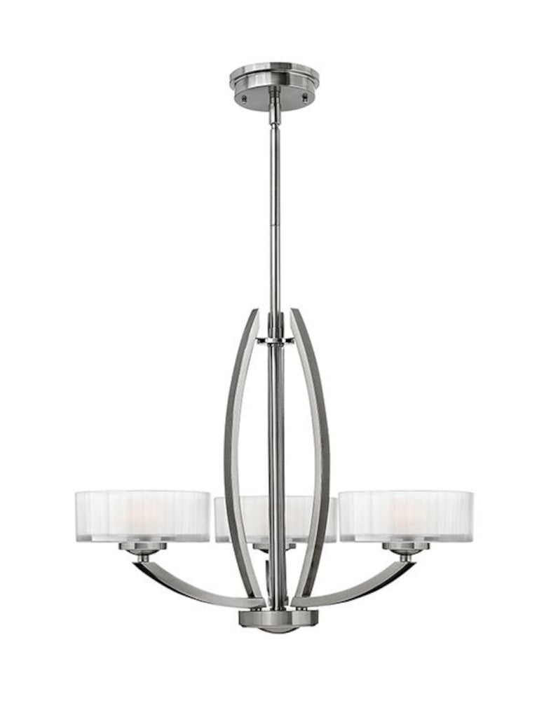 'Calveley' Three Light Nickel Pendant Light 