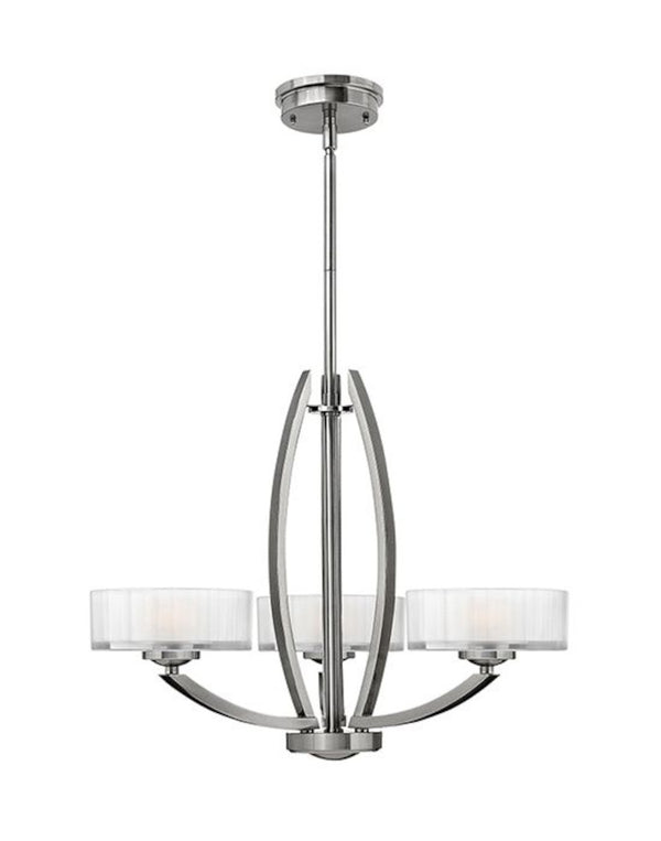'Calveley' Three Light Nickel Pendant Light