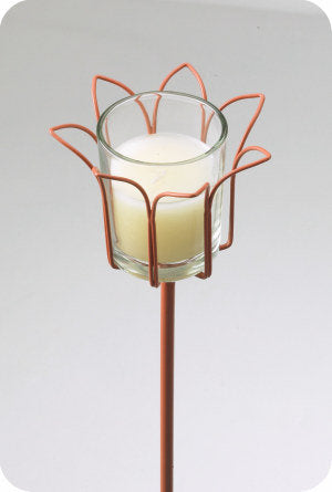 Pink Flower Candle Holder