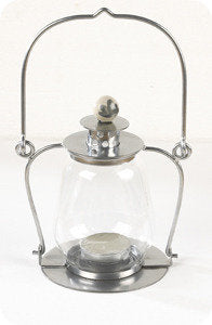 Designer Silver Garden Candle Lantern