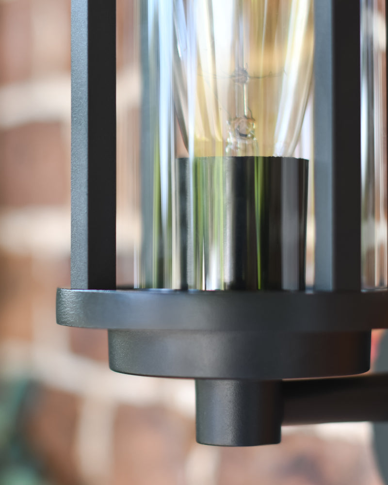 Magnified view of the black bulb holder 