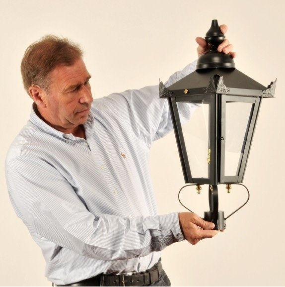 caravan park complex victorian lantern in black