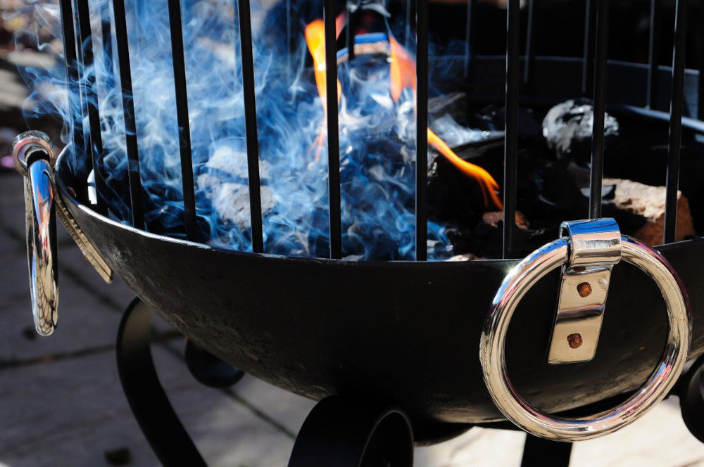 Close view of the fire pit base 