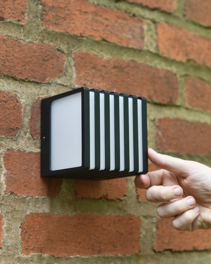 Life size scale of the flush fit wall light