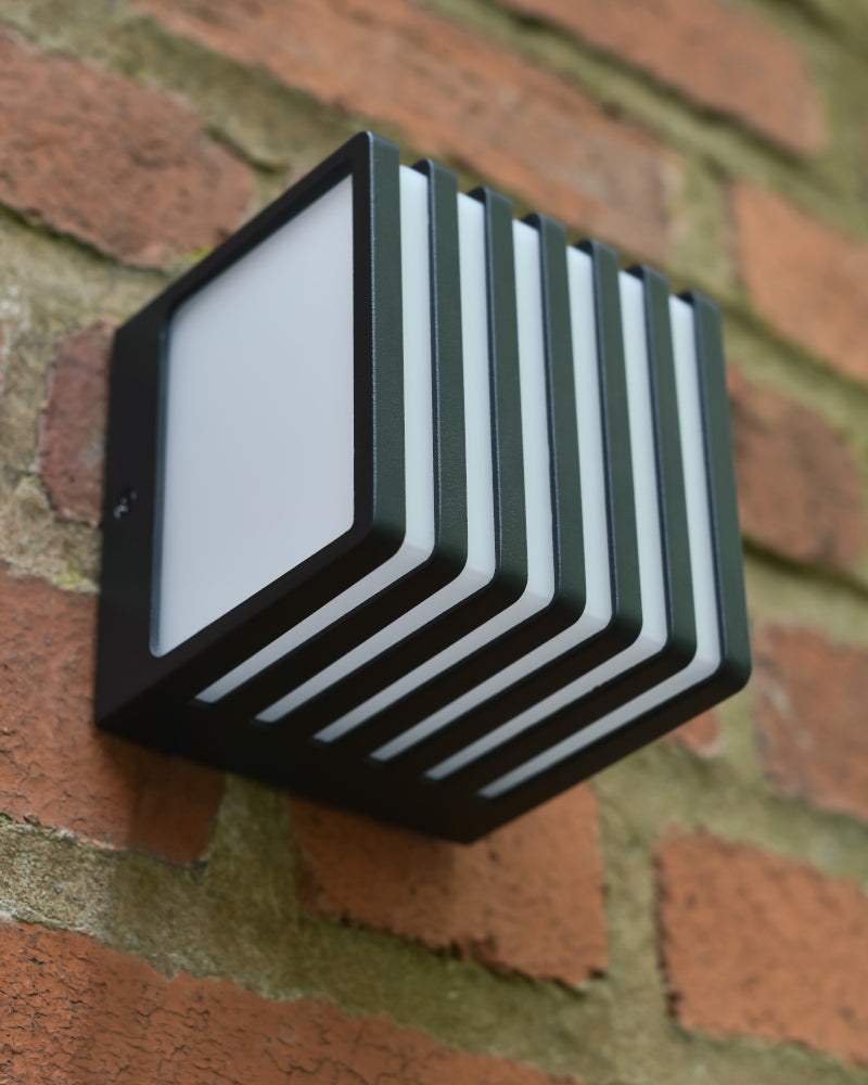 Underneath view of the cubed wall light