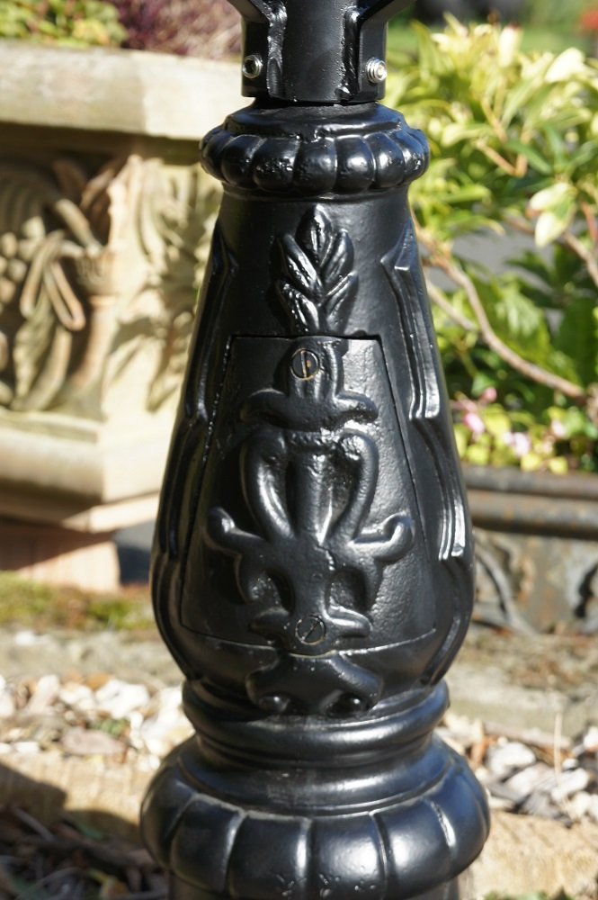 Antique Brass Gothic Low Level Garden Light