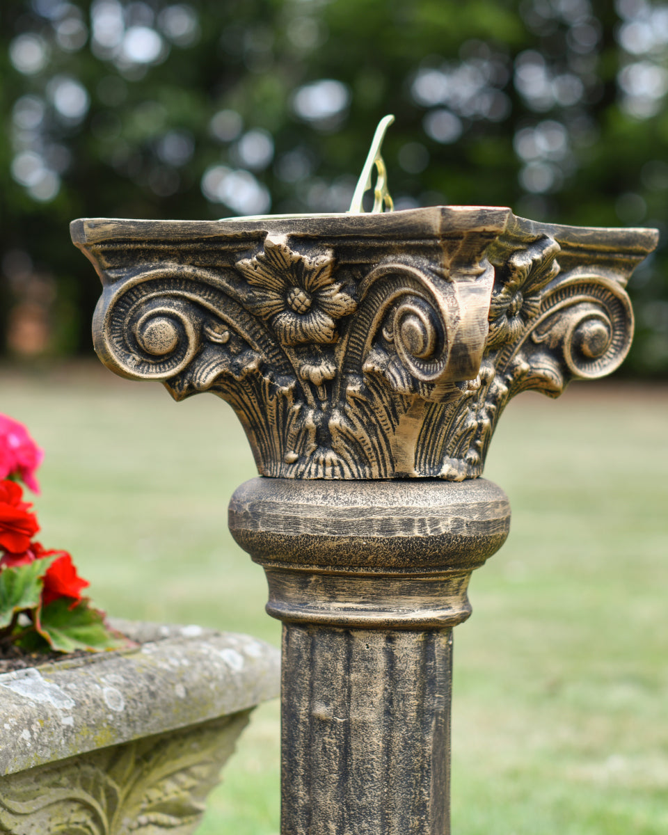 Close up of the floral motifs