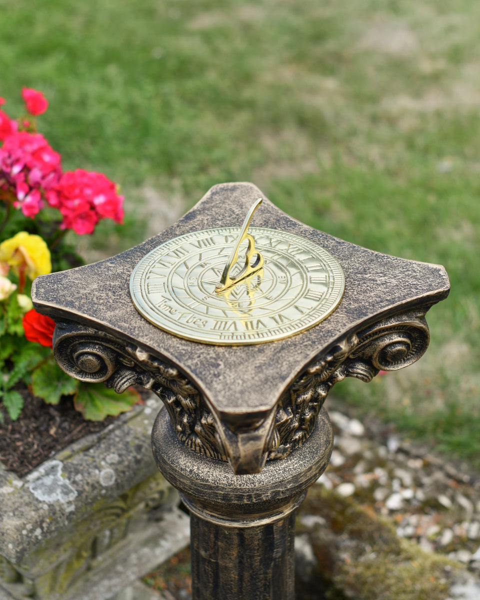 The bronze column in situ