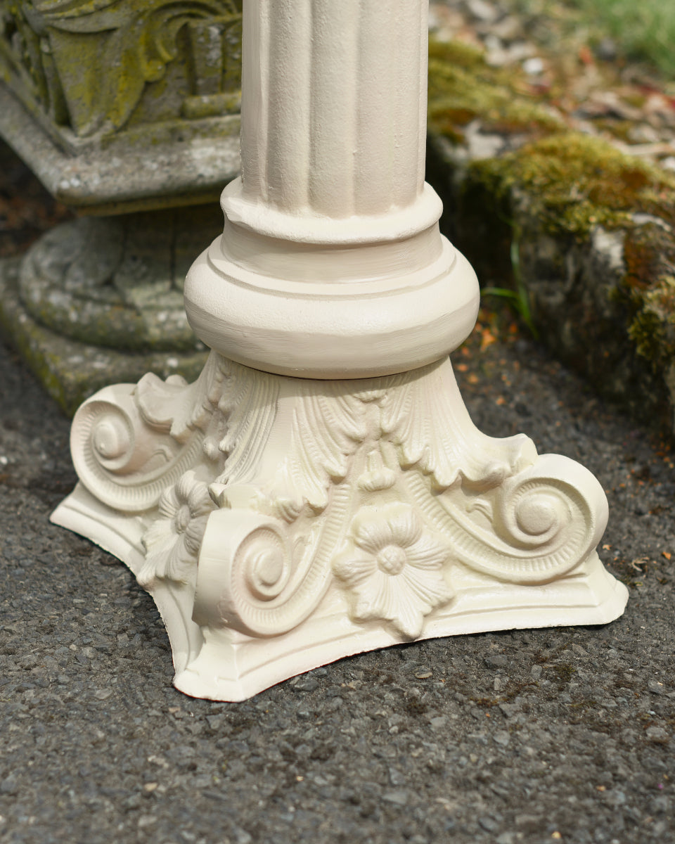 Close up of the embossed base