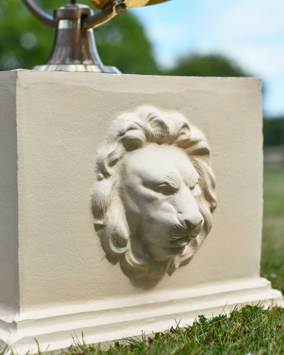 Magnified view of the lion head
