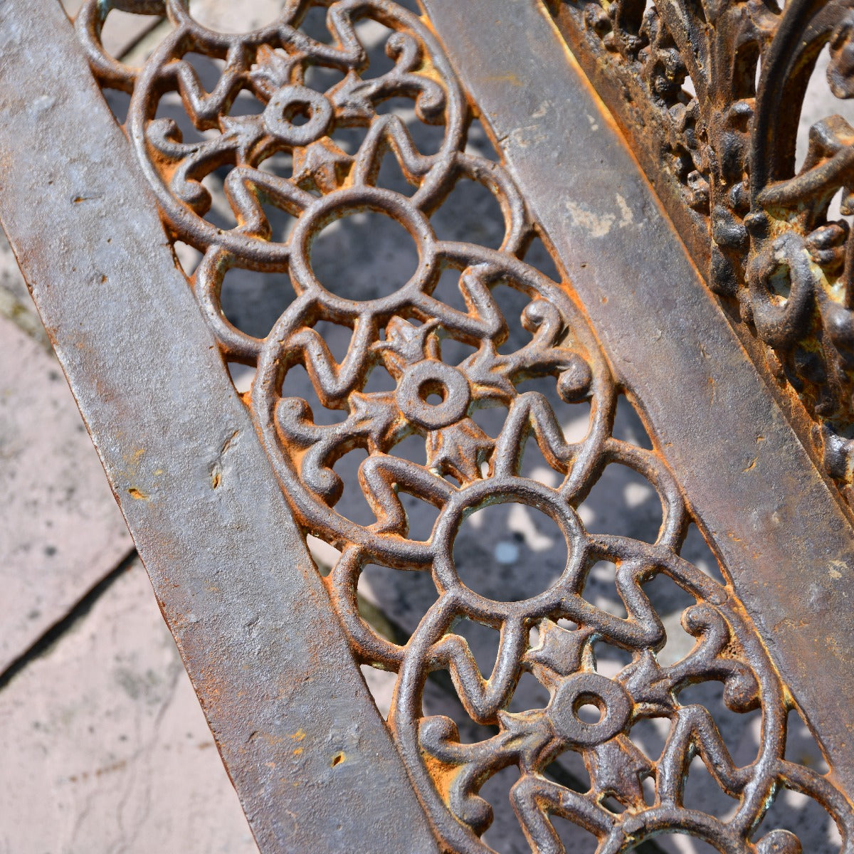 Heavy Cast Iron Rustic Gothic Garden Bench