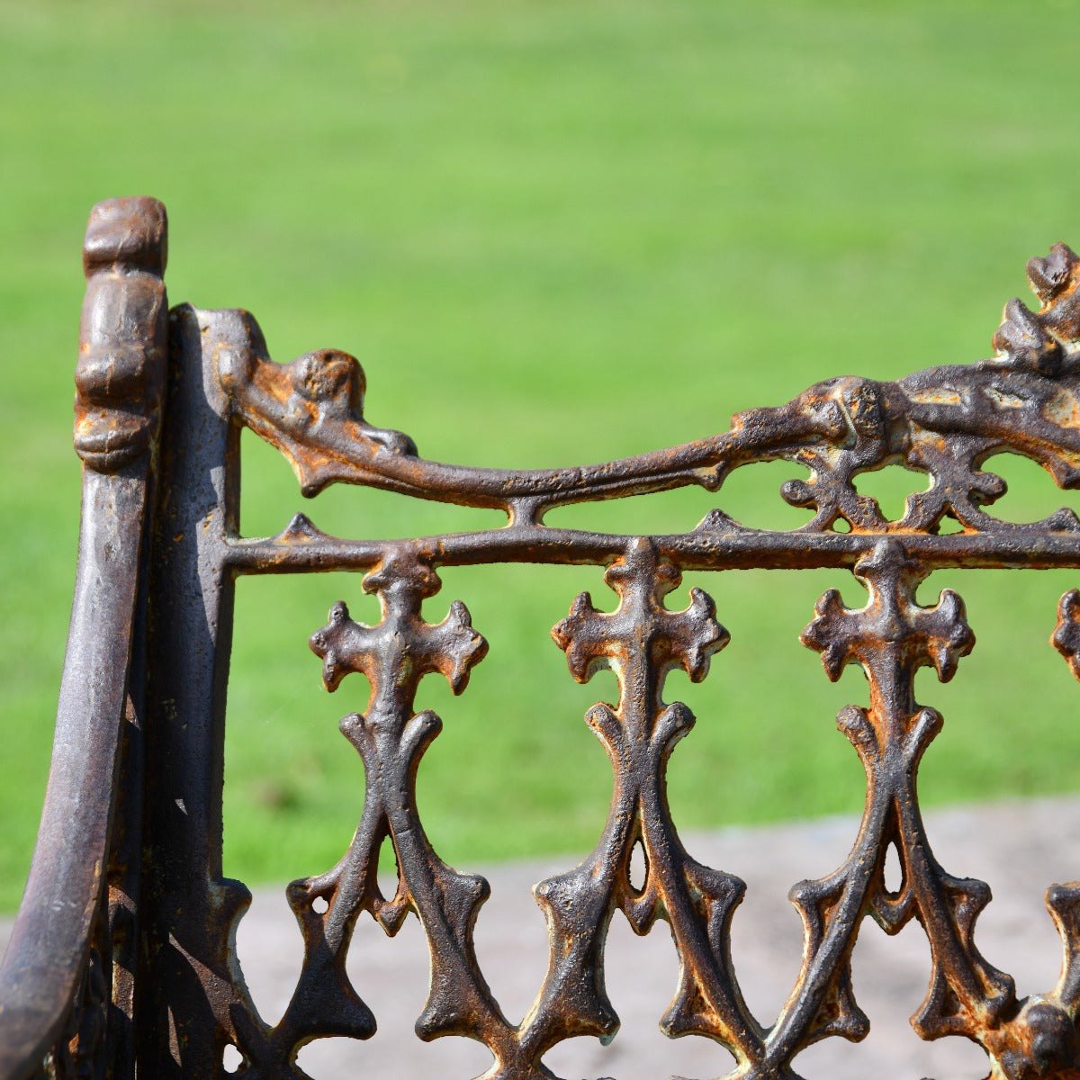 Heavy Cast Iron Rustic Gothic Garden Bench