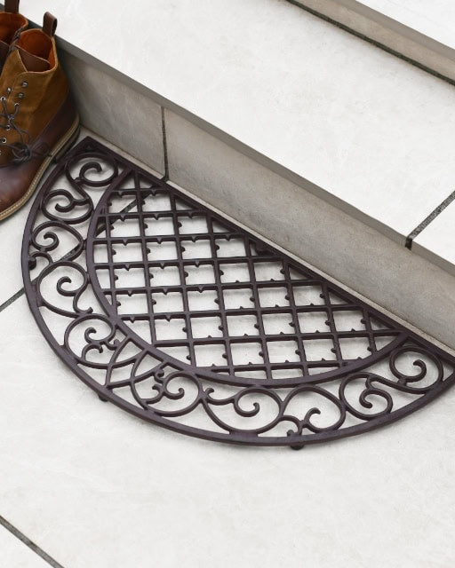 Cast Iron 'Bowhill' Curved Doormat - thumbnail