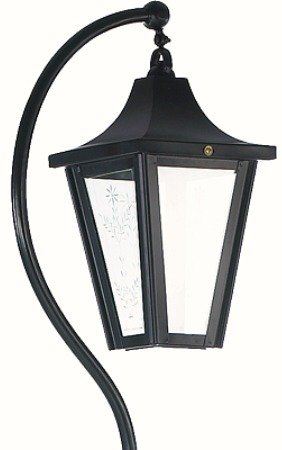 Swan neck lantern on a white background