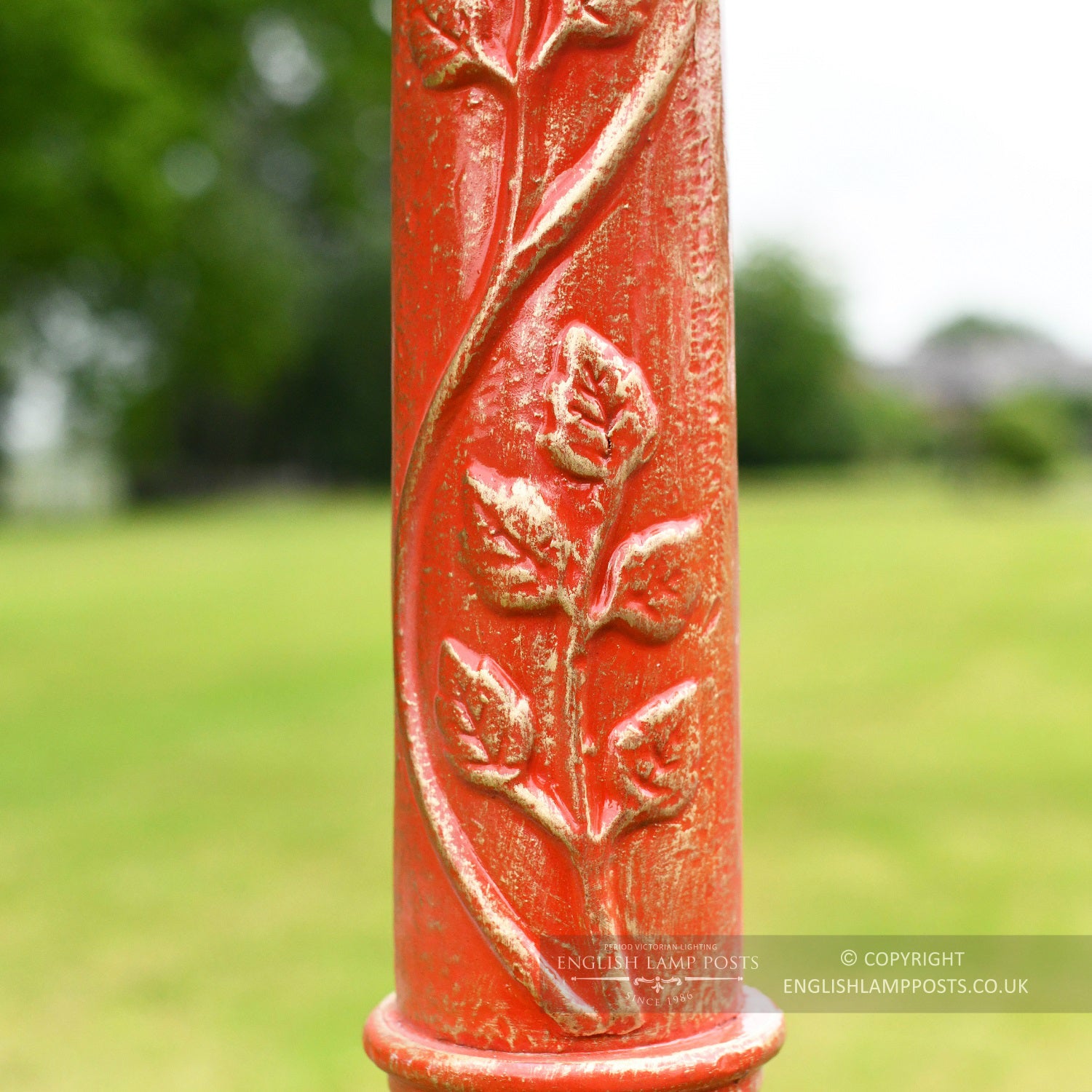 Cast Iron Red Lamp Post Column