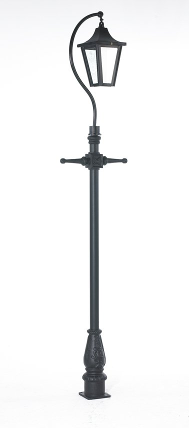 Swan Neck Lamp Post on a white background