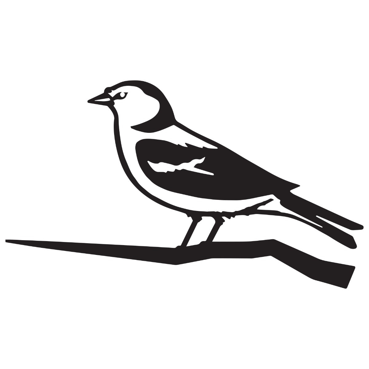Chaffinch Garden Sheet Steel Tree Spike In Black