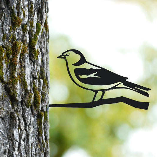 Chaffinch Garden Sheet Steel Tree Spike In Black