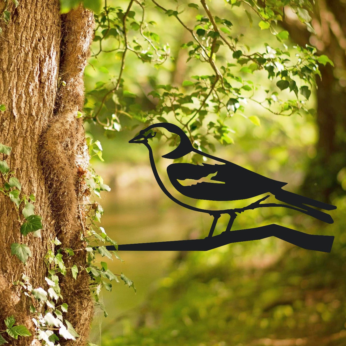Chaffinch Garden Sheet Steel Tree Spike In Black