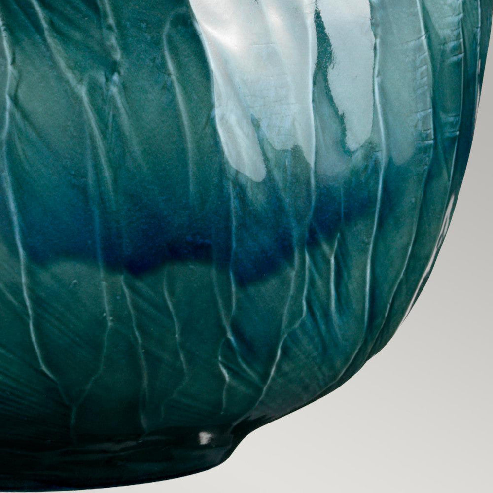 Close up of the turquoise base