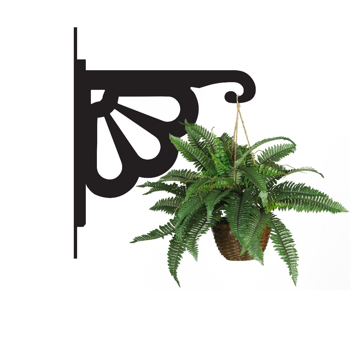 Clam Design Garden Hanging Basket Bracket With Planter