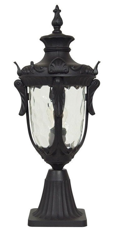 Classic Black Baroque Style Pedestal Light